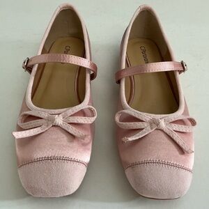 C. Paravano, Clara Bow Knot Mary Jane Ballerina Square Toe Shoes, Sz 38.5, NWOB